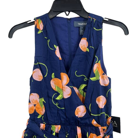 ModCloth Sweet Peaches Instant Energy Faux-Wrap Dress Size 0 New - Picture 2 of 6